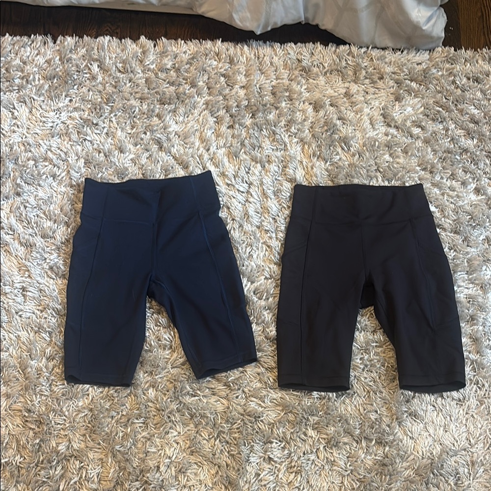 lululemon Women's Biker Shorts - 1 Navy and 1 Black